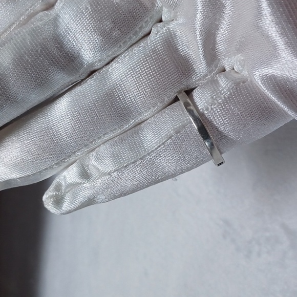 Sterling Silver 925 Black Onyx  Deep Ruby  Rhinestones Sz 7 - Picture 5 of 8